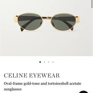 Celine Gold and Tortoiseshell Sunglasses